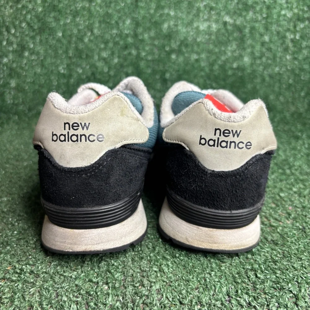 New Balance 574 PC574MGH Suede Mesh Retro Sneakers Black Grey Matter Boys Size 3